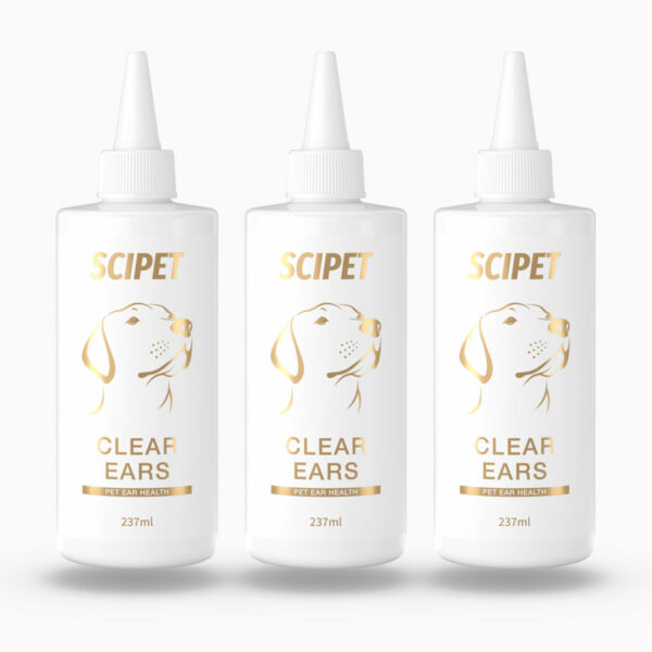 Detergente auricolare SciPet per cani e gatti - 237 ml - 3 flaconi